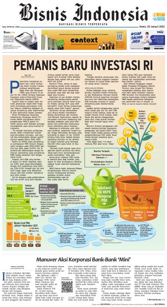 Bisnis Indonesia 20 Januari 2022 Dataindonesia Id Bisnis Indonesia 20 Januari 2022 Dataindonesia Id
