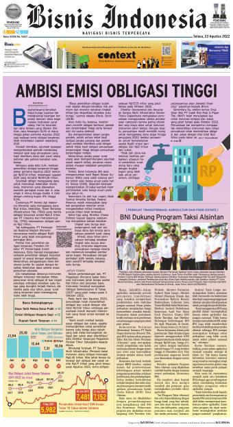 Bisnis Indonesia 23 Agustus 2022